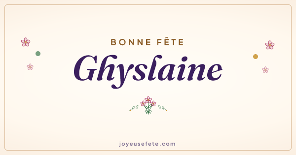 Image « Bonne fête Ghyslaine » au format large