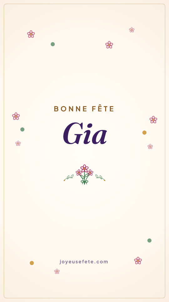 Image « Bonne fête Gia » au format story