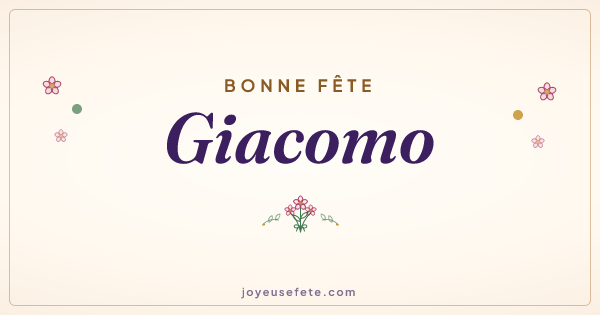 Image « Bonne fête Giacomo » au format large