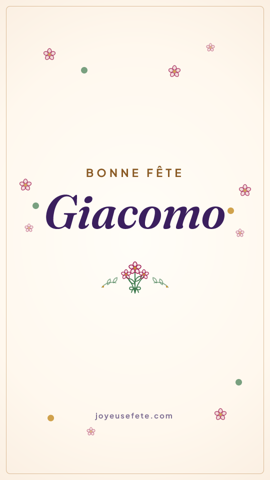 Image « Bonne fête Giacomo » au format story