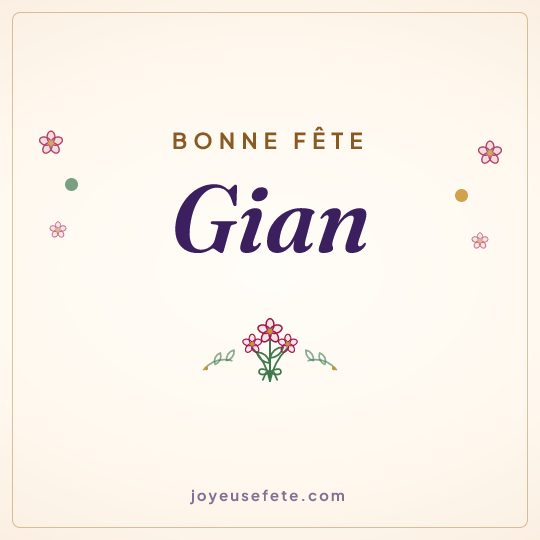 Image carrée « Bonne fête Gian » pour WhatsApp