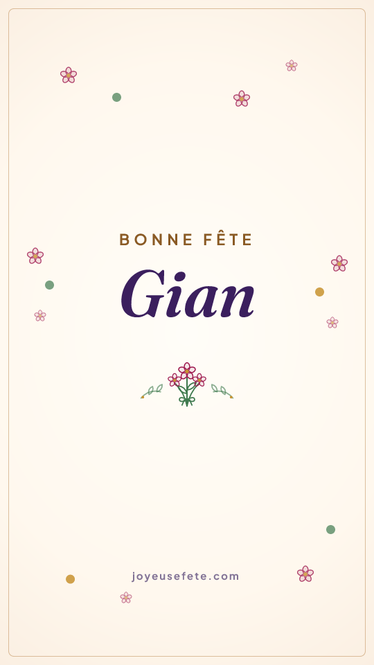 Image « Bonne fête Gian » au format story
