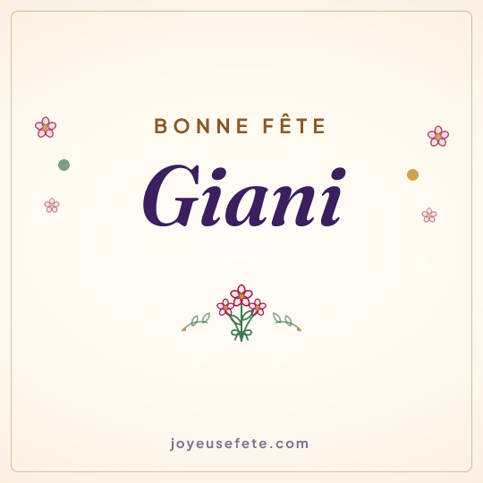 Image carrée « Bonne fête Giani » pour WhatsApp