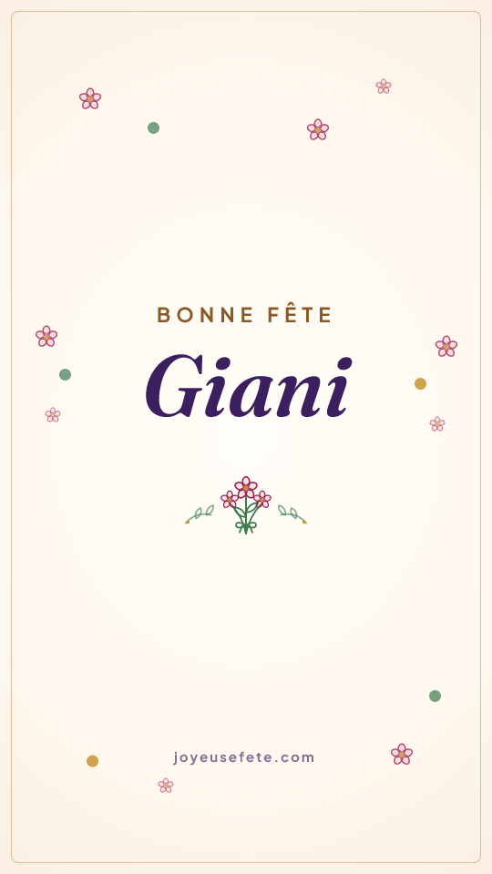 Image « Bonne fête Giani » au format story