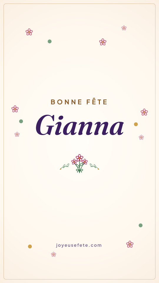Image « Bonne fête Gianna » au format story