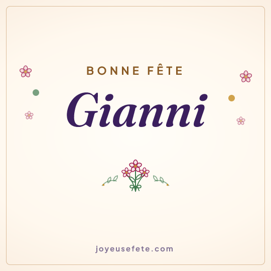 Image carrée « Bonne fête Gianni » pour WhatsApp