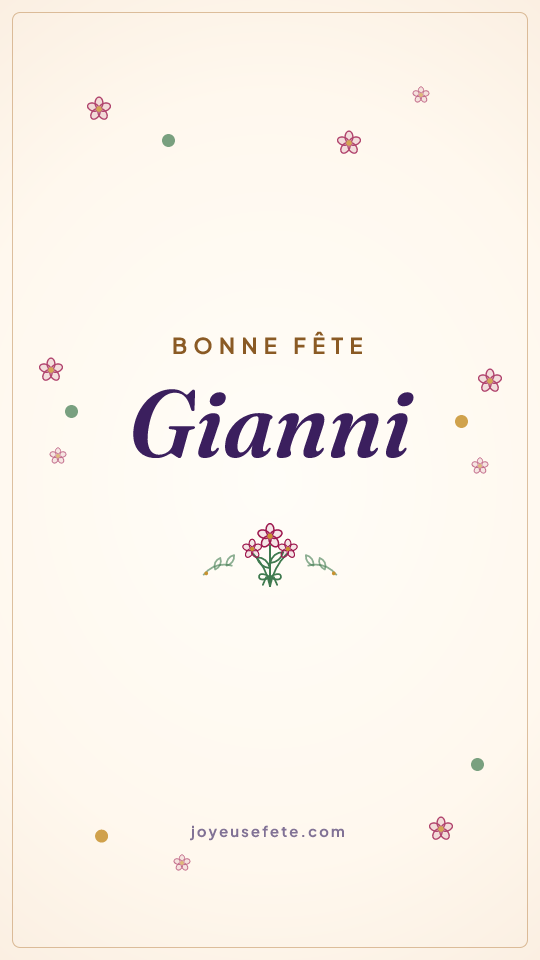 Image « Bonne fête Gianni » au format story