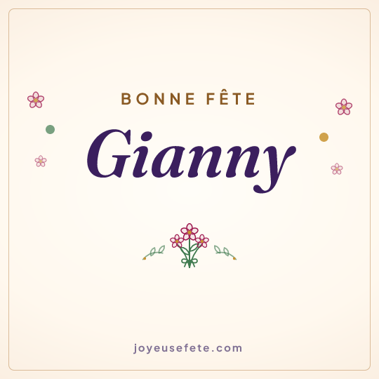Image carrée « Bonne fête Gianny » pour WhatsApp