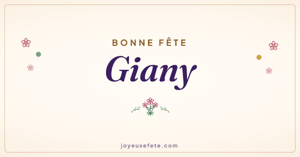 Image « Bonne fête Giany » au format large