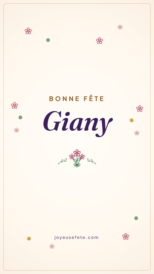 Image « Bonne fête Giany » au format story