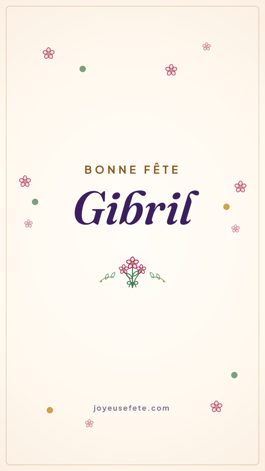 Image « Bonne fête Gibril » au format story