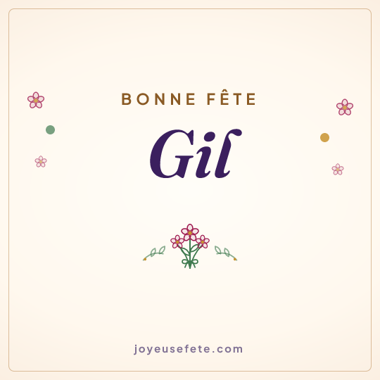 Image carrée « Bonne fête Gil » pour WhatsApp