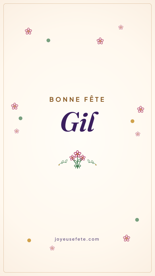 Image « Bonne fête Gil » au format story