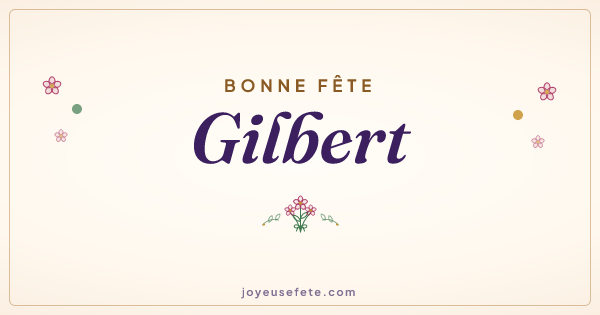 Image « Bonne fête Gilbert » au format large