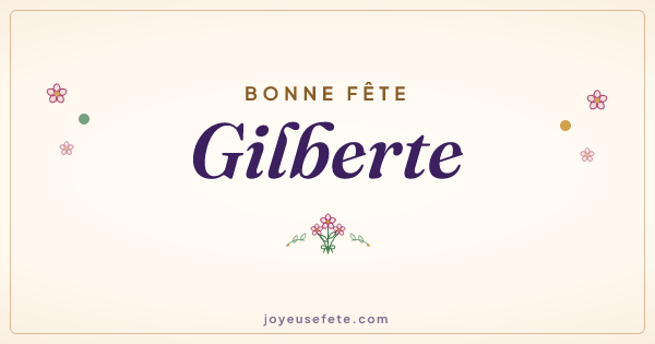 Image « Bonne fête Gilberte » au format large