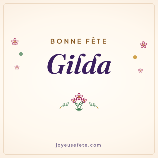 Image carrée « Bonne fête Gilda » pour WhatsApp