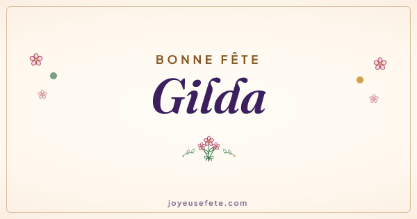 Image « Bonne fête Gilda » au format large