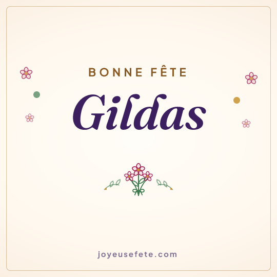 Image carrée « Bonne fête Gildas » pour WhatsApp