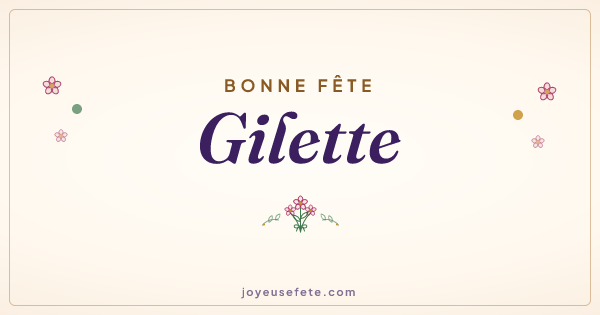 Image « Bonne fête Gilette » au format large