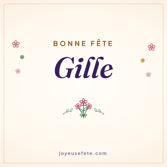Image carrée « Bonne fête Gille » pour WhatsApp