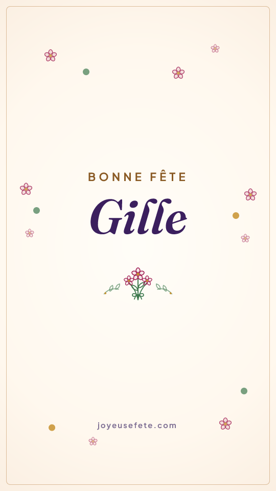 Image « Bonne fête Gille » au format story