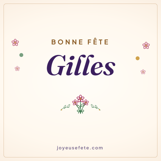 Image carrée « Bonne fête Gilles » pour WhatsApp