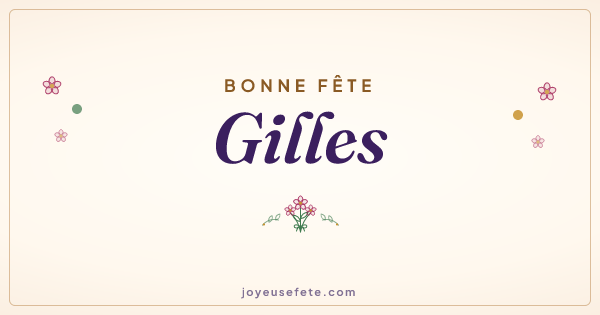 Image « Bonne fête Gilles » au format large