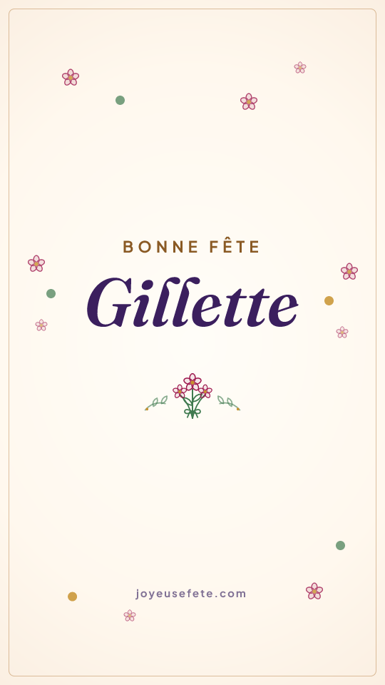 Image « Bonne fête Gillette » au format story