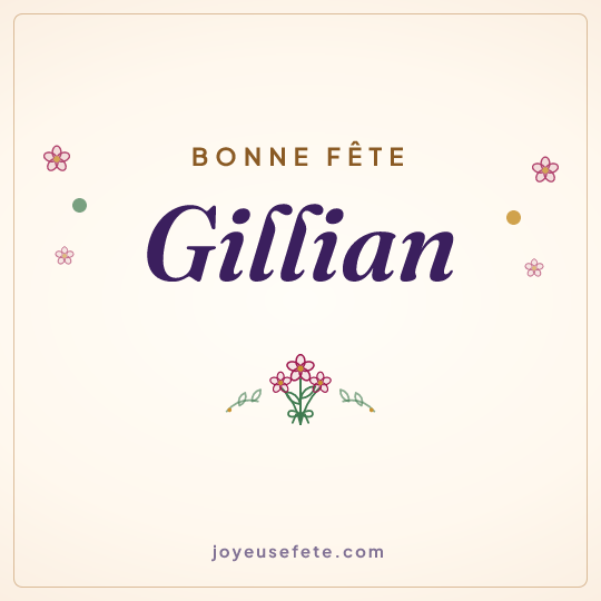 Image carrée « Bonne fête Gillian » pour WhatsApp