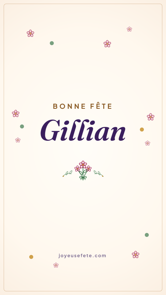 Image « Bonne fête Gillian » au format story
