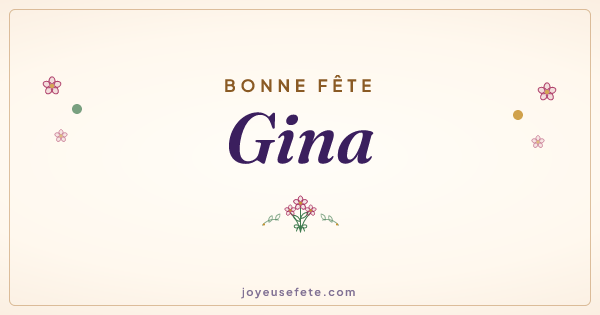 Image « Bonne fête Gina » au format large