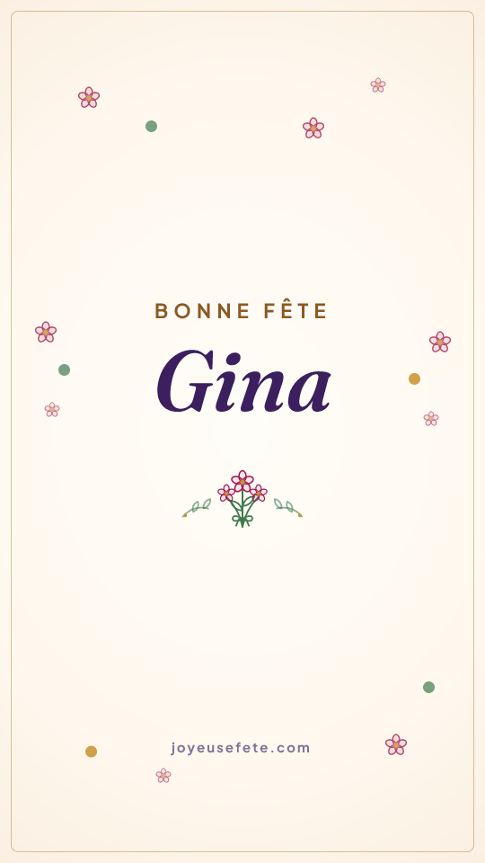 Image « Bonne fête Gina » au format story