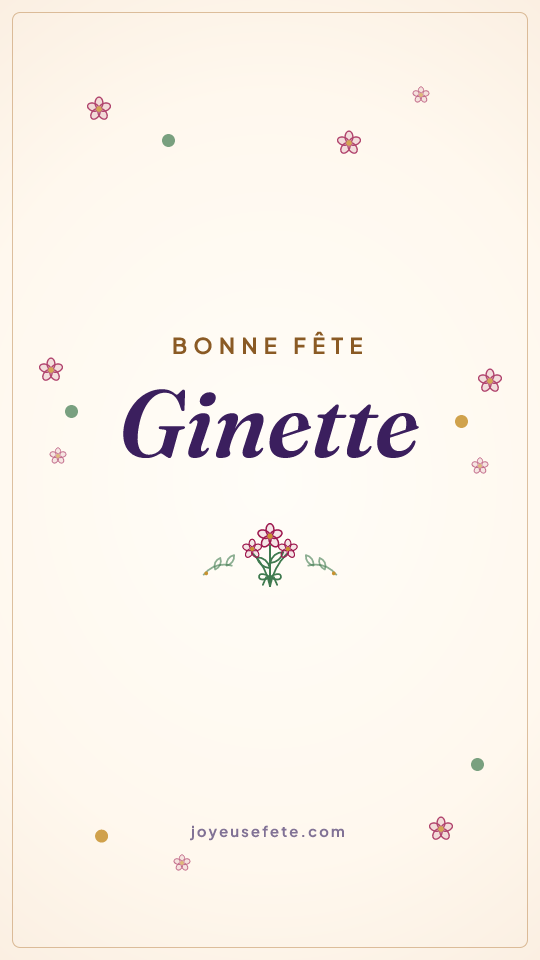 Image « Bonne fête Ginette » au format story