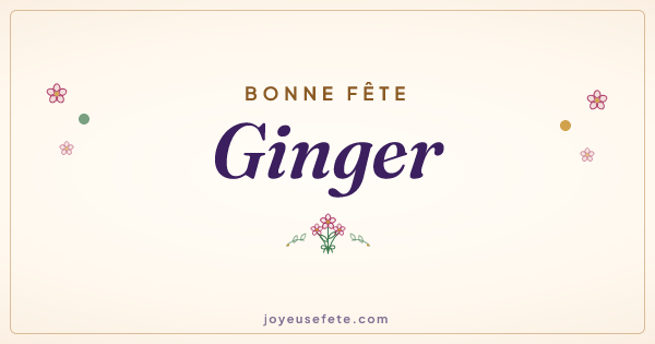 Image « Bonne fête Ginger » au format large