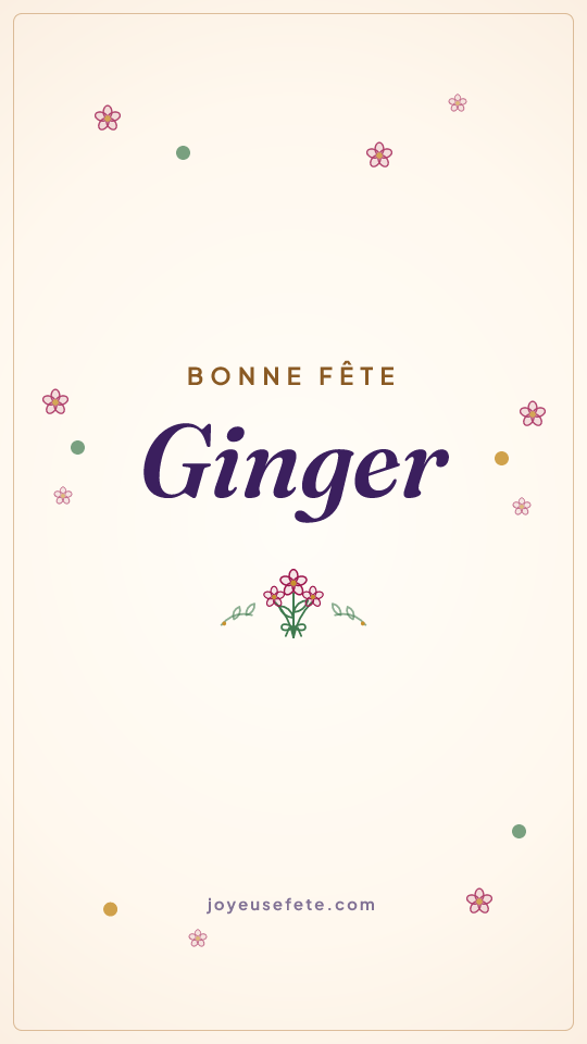 Image « Bonne fête Ginger » au format story