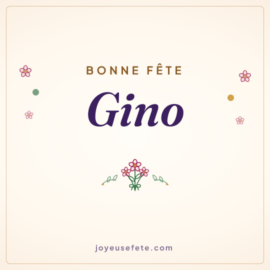 Image carrée « Bonne fête Gino » pour WhatsApp