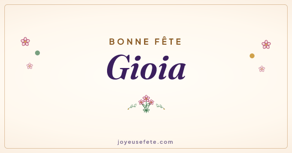 Image « Bonne fête Gioia » au format large