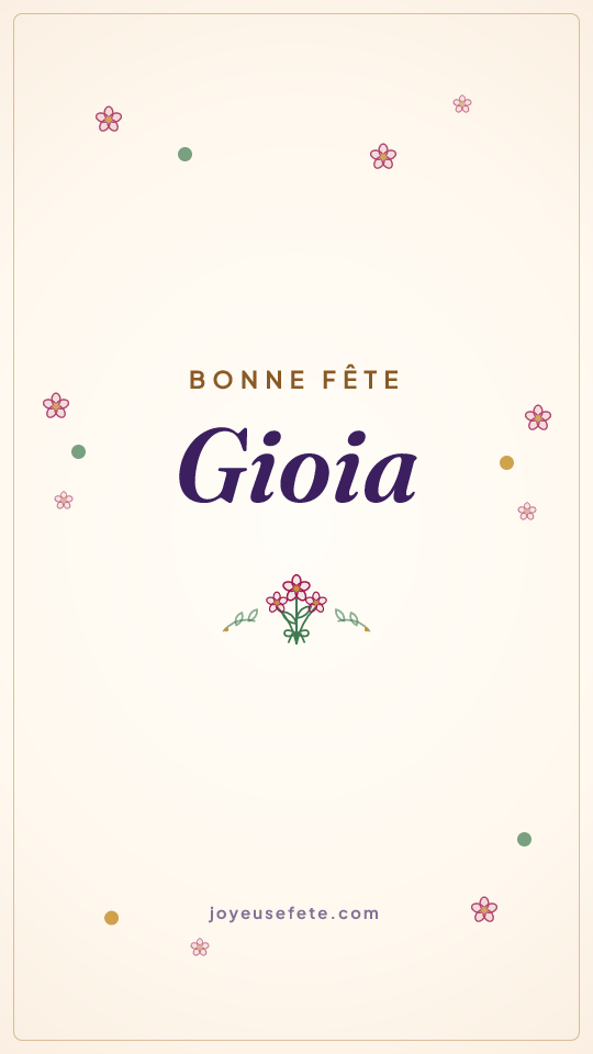 Image « Bonne fête Gioia » au format story