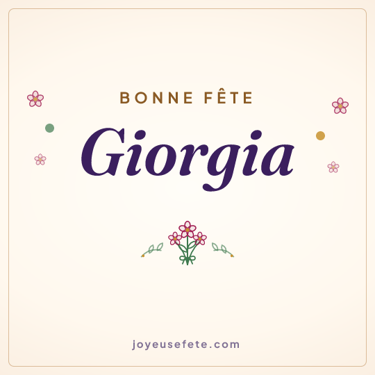 Image carrée « Bonne fête Giorgia » pour WhatsApp