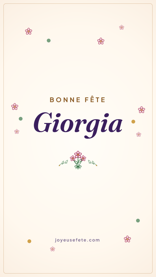 Image « Bonne fête Giorgia » au format story