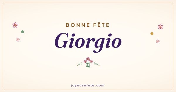 Image « Bonne fête Giorgio » au format large