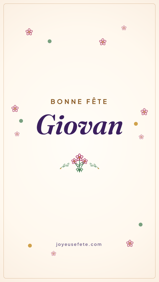 Image « Bonne fête Giovan » au format story