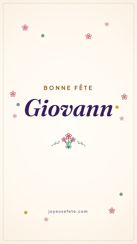 Image « Bonne fête Giovann » au format story