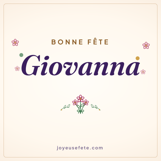 Image carrée « Bonne fête Giovanna » pour WhatsApp