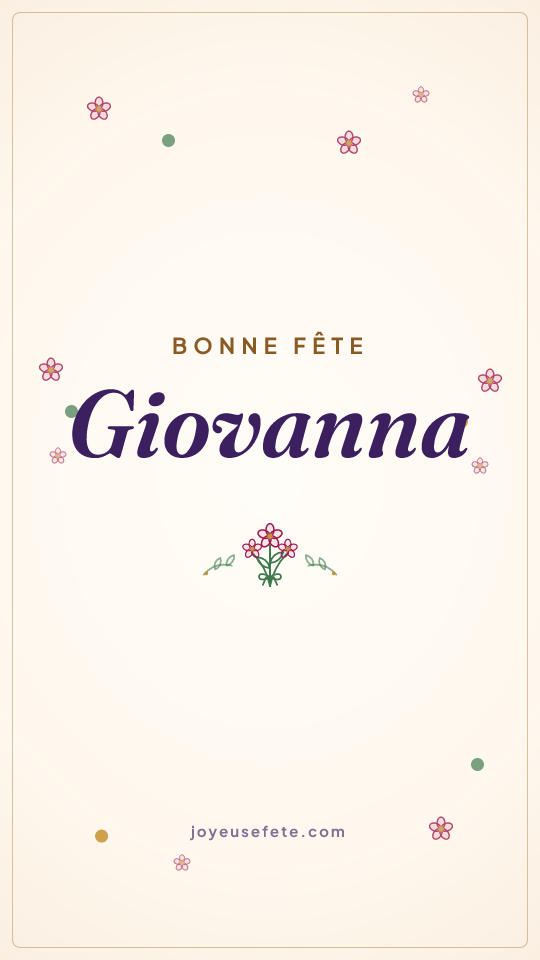 Image « Bonne fête Giovanna » au format story