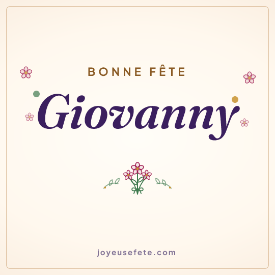 Image carrée « Bonne fête Giovanny » pour WhatsApp
