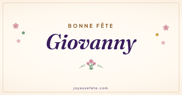 Image « Bonne fête Giovanny » au format large