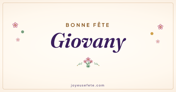 Image « Bonne fête Giovany » au format large