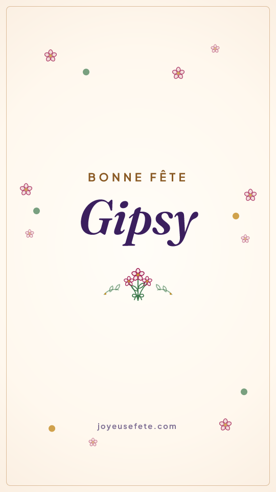 Image « Bonne fête Gipsy » au format story