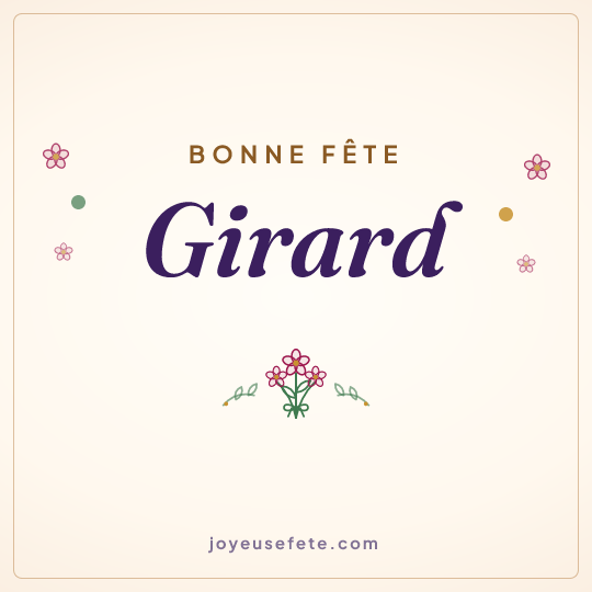 Image carrée « Bonne fête Girard » pour WhatsApp